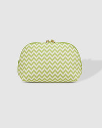 LOUENHIDE_BABY AUDREY MAKEUP BAG CHEVRON LIME _ BABY AUDREY MAKEUP BAG CHEVRON LIME _ Ebony Boutique NZ