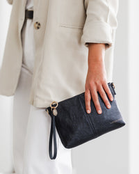 LOUENHIDE_BABY SOPHIE CROSSBODY BAG METALLIC NAVY _ BABY SOPHIE CROSSBODY BAG METALLIC NAVY _ Ebony Boutique NZ