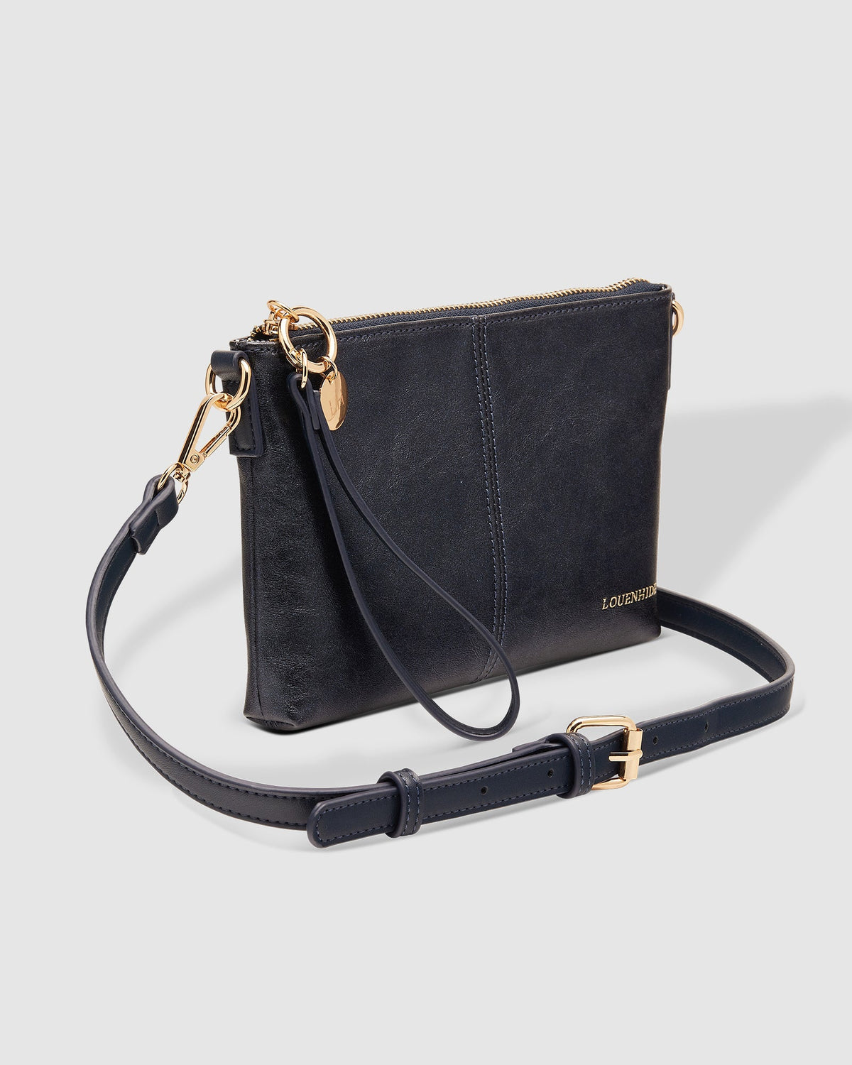 LOUENHIDE_BABY SOPHIE CROSSBODY BAG METALLIC NAVY _ BABY SOPHIE CROSSBODY BAG METALLIC NAVY _ Ebony Boutique NZ