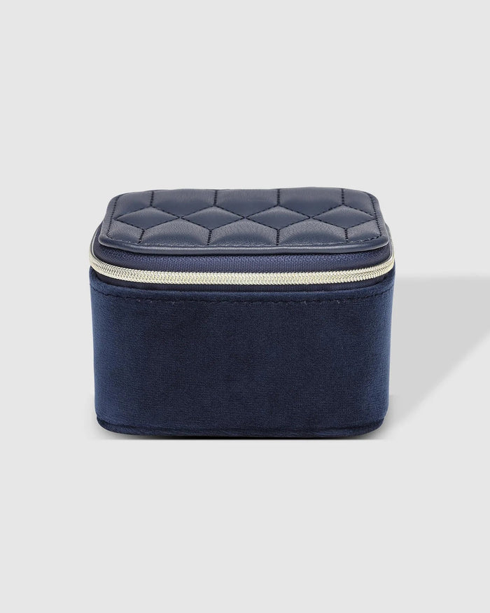 LOUENHIDE_BEAU JEWELLERY BOX VELVET NAVY _ BEAU JEWELLERY BOX VELVET NAVY _ Ebony Boutique NZ