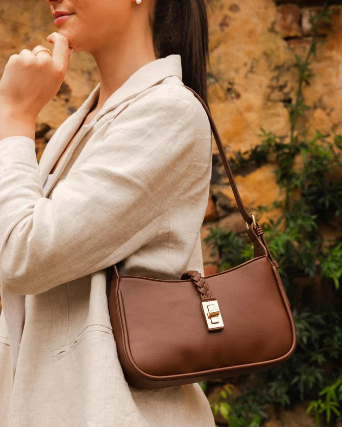 LOUENHIDE_BODHI SHOULDER BAG WALNUT _ BODHI SHOULDER BAG WALNUT _ Ebony Boutique NZ