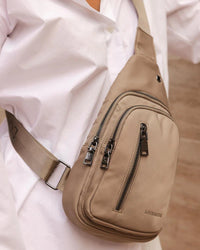 LOUENHIDE_BOYD NYLON SLING BAG BEIGE _ BOYD NYLON SLING BAG BEIGE _ Ebony Boutique NZ