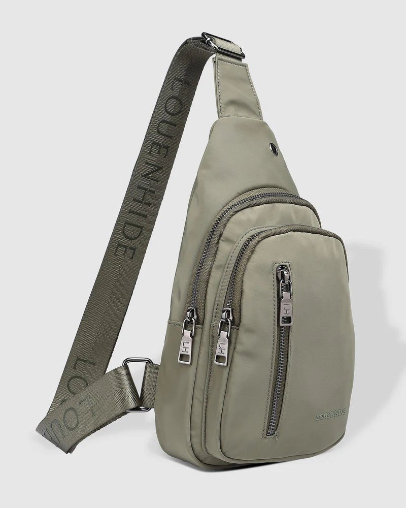 LOUENHIDE_BOYD NYLON SLING BAG KHAKI _ BOYD NYLON SLING BAG KHAKI _ Ebony Boutique NZ