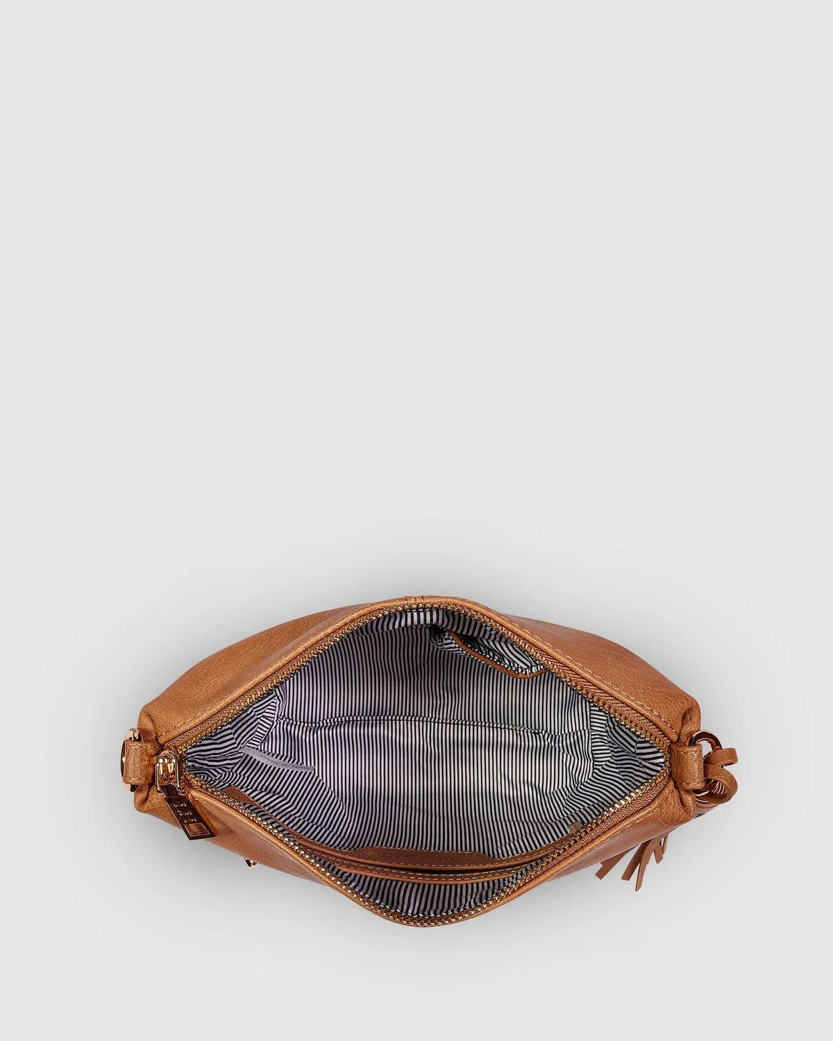 LOUENHIDE_DAISY CROSSBODY BAG CAMEL STRIPE GUITAR STRAP _ DAISY CROSSBODY BAG CAMEL STRIPE GUITAR STRAP _ Ebony Boutique NZ