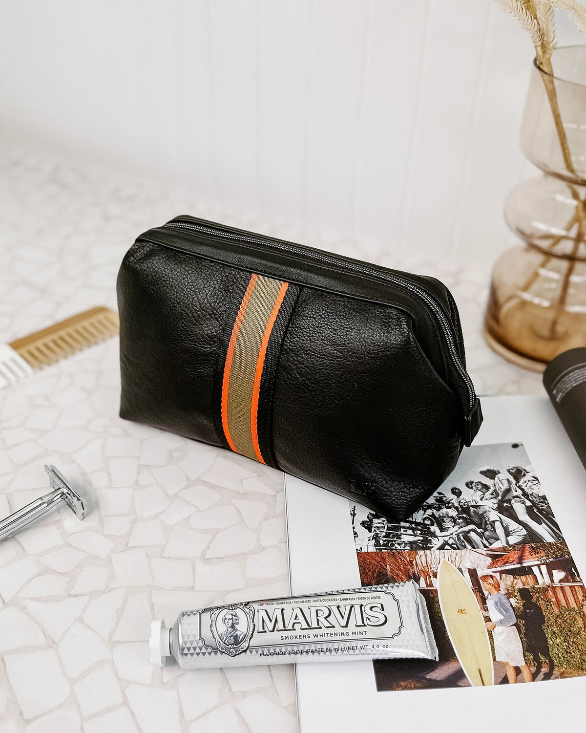 LOUENHIDE_GILBERT MENS TOILETRY BAG _ GILBERT MENS TOILETRY BAG _ Ebony Boutique NZ