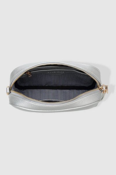 LOUENHIDE_GINGER METALLIC CROSSBODY BAG SILVER _ GINGER METALLIC CROSSBODY BAG SILVER _ Ebony Boutique NZ