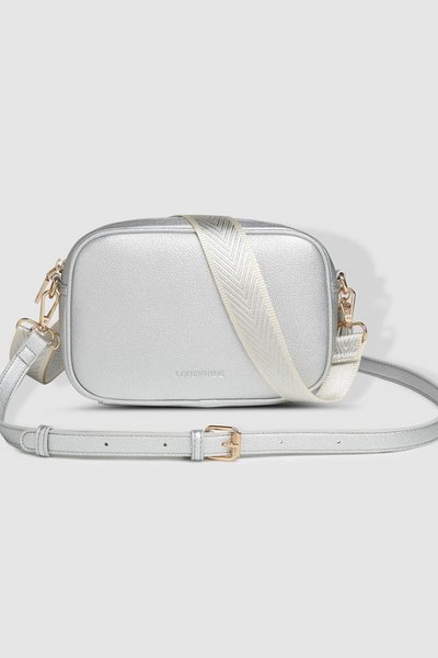 LOUENHIDE_GINGER METALLIC CROSSBODY BAG SILVER _ GINGER METALLIC CROSSBODY BAG SILVER _ Ebony Boutique NZ