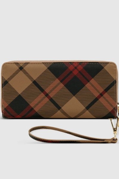 LOUENHIDE_JESSICA WALLET PLAID CHOCOLATE _ JESSICA WALLET PLAID CHOCOLATE _ Ebony Boutique NZ