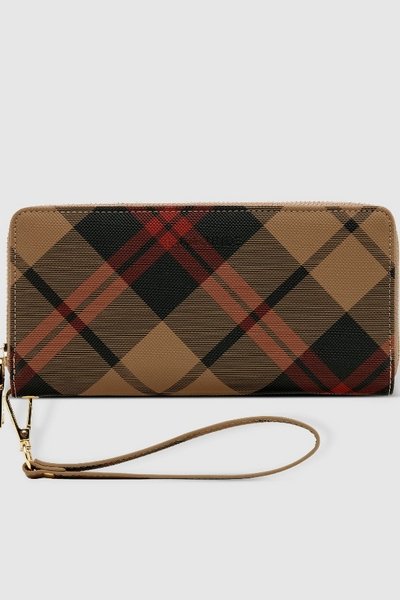 LOUENHIDE_JESSICA WALLET PLAID CHOCOLATE _ JESSICA WALLET PLAID CHOCOLATE _ Ebony Boutique NZ