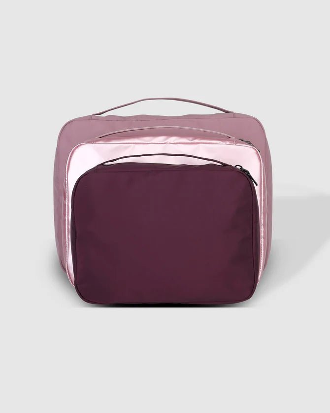 LOUENHIDE_MADRAS 3 PIECE PACKING CUBE SET PINK _ MADRAS 3 PIECE PACKING CUBE SET PINK _ Ebony Boutique NZ