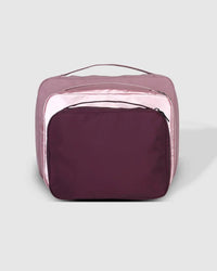 LOUENHIDE_MADRAS 3 PIECE PACKING CUBE SET PINK _ MADRAS 3 PIECE PACKING CUBE SET PINK _ Ebony Boutique NZ