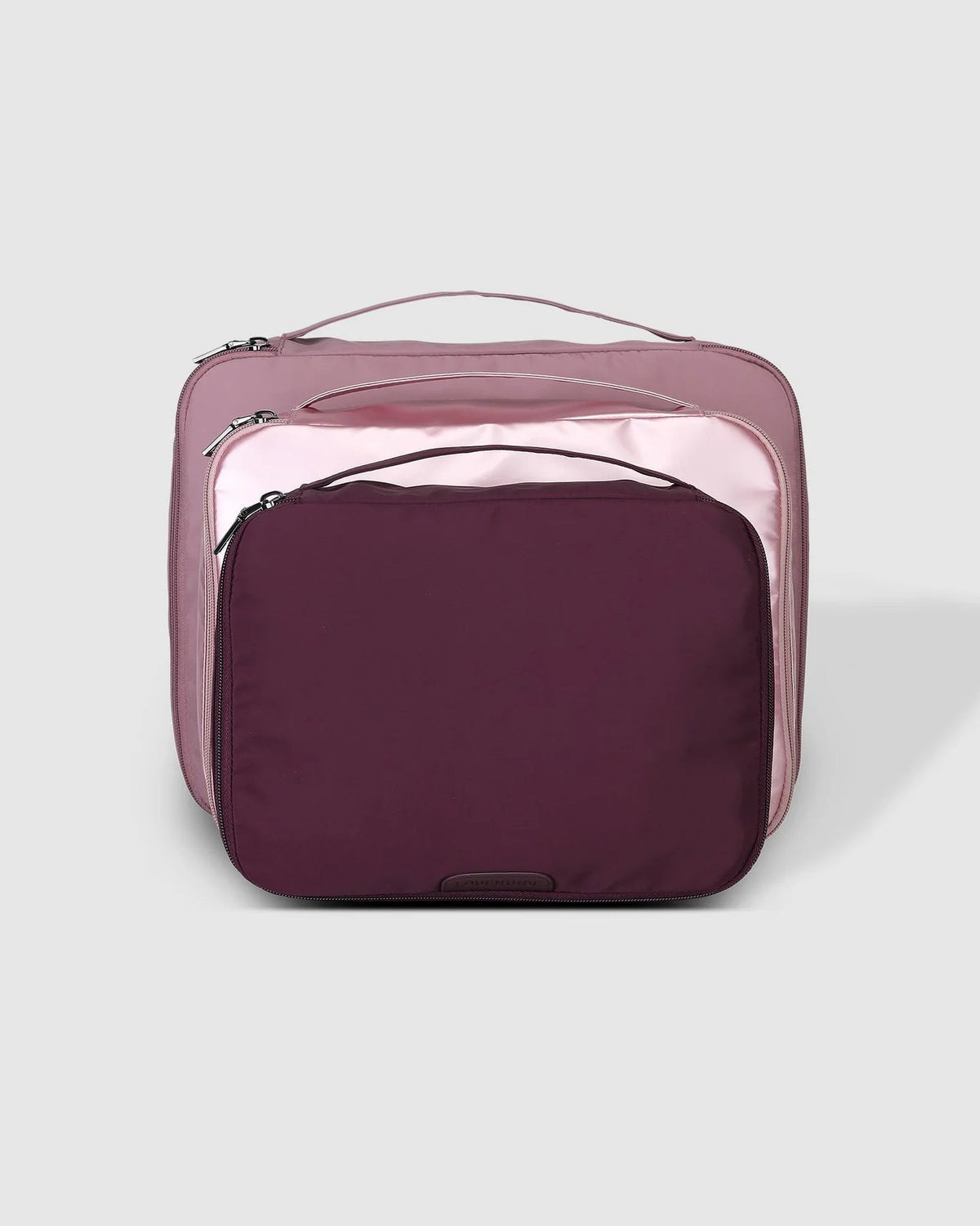 LOUENHIDE_MADRAS 3 PIECE PACKING CUBE SET PINK _ MADRAS 3 PIECE PACKING CUBE SET PINK _ Ebony Boutique NZ