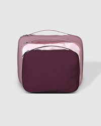 LOUENHIDE_MADRAS 3 PIECE PACKING CUBE SET PINK _ MADRAS 3 PIECE PACKING CUBE SET PINK _ Ebony Boutique NZ