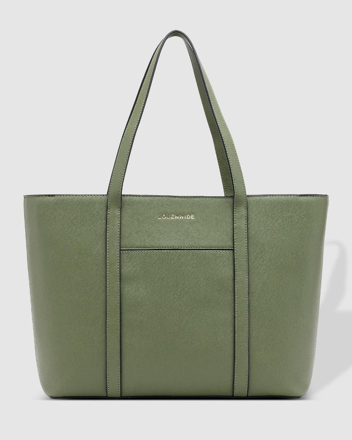 LOUENHIDE_MALIBU LAPTOP TOTE BAG SAGE GREEN _ MALIBU LAPTOP TOTE BAG SAGE GREEN _ Ebony Boutique NZ