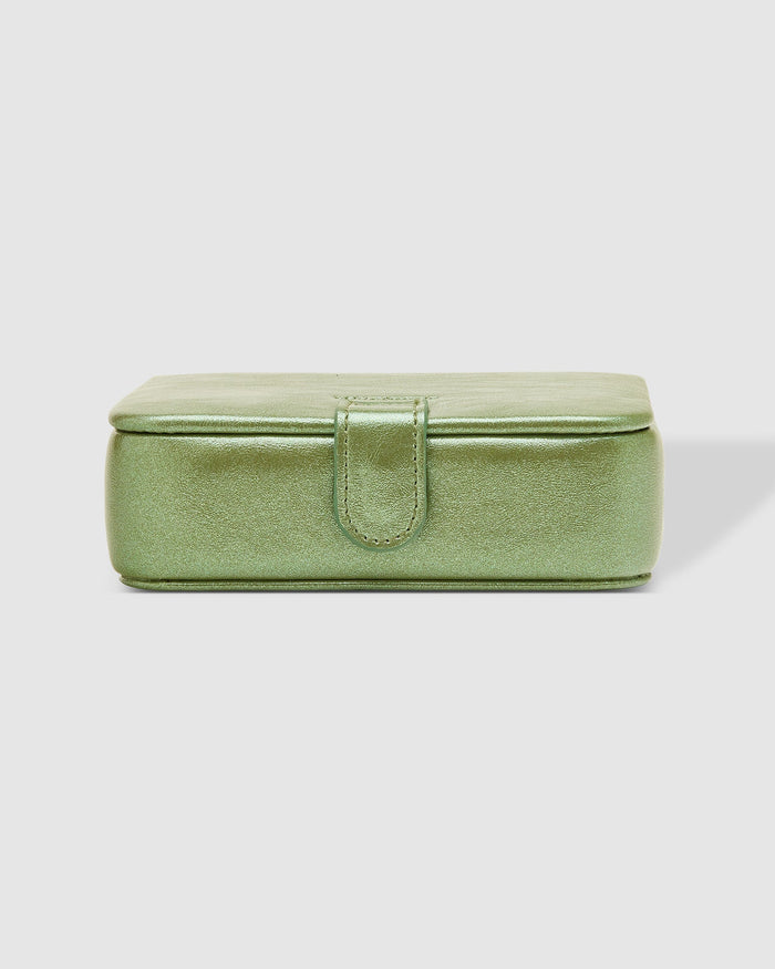 LOUENHIDE_MARCIE JEWELLERY BOX METALLIC SEAFOAM _ MARCIE JEWELLERY BOX METALLIC SEAFOAM _ Ebony Boutique NZ