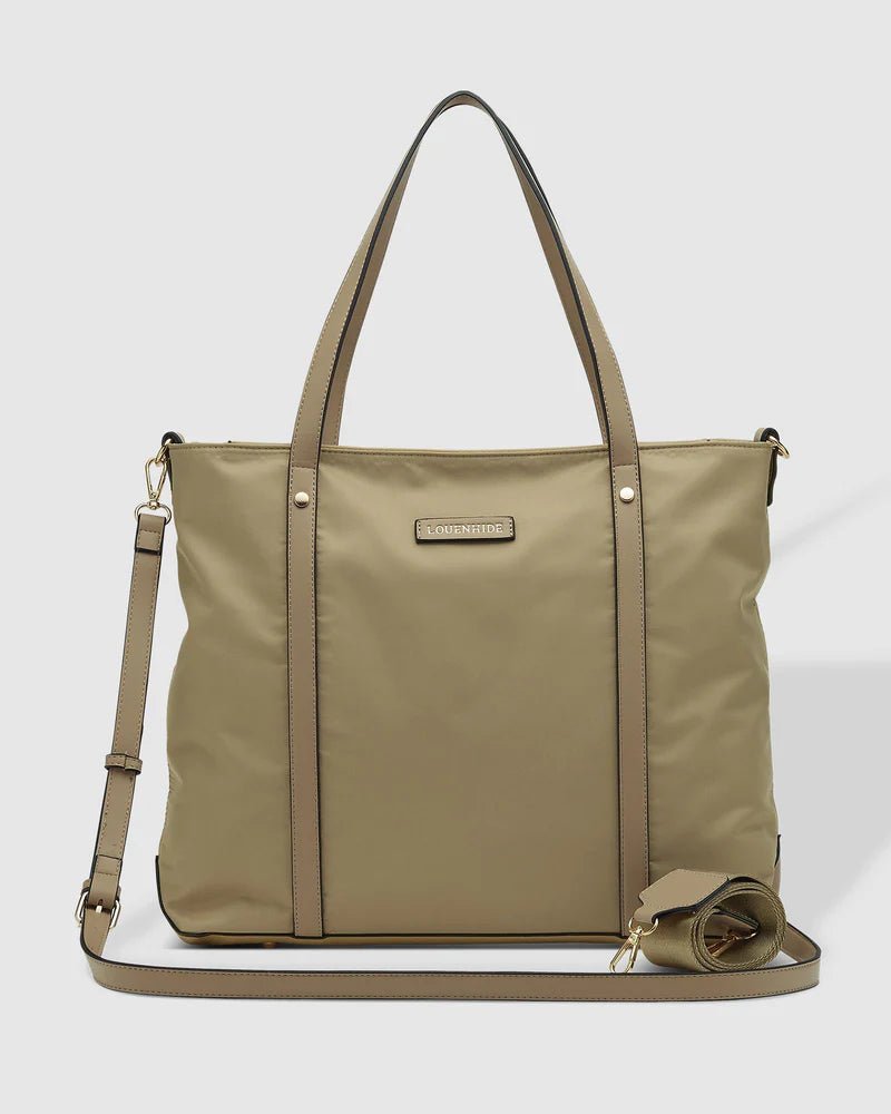 LOUENHIDE_NORA NYLON TOTE BAG BEIGE _ NORA NYLON TOTE BAG BEIGE _ Ebony Boutique NZ