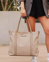 LOUENHIDE_NORA NYLON TOTE BAG BEIGE _ NORA NYLON TOTE BAG BEIGE _ Ebony Boutique NZ