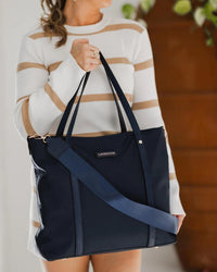 LOUENHIDE_NORA NYLON TOTE BAG NAVY _ NORA NYLON TOTE BAG NAVY _ Ebony Boutique NZ