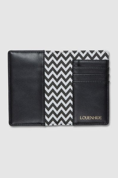 LOUENHIDE_PEPPER PASSPORT HOLDER BLACK _ PEPPER PASSPORT HOLDER BLACK _ Ebony Boutique NZ
