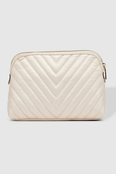 LOUENHIDE_POSITANO COSMETIC CASE PEARL WHITE _ POSITANO COSMETIC CASE PEARL WHITE _ Ebony Boutique NZ