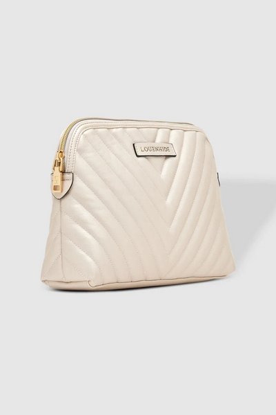 LOUENHIDE_POSITANO COSMETIC CASE PEARL WHITE _ POSITANO COSMETIC CASE PEARL WHITE _ Ebony Boutique NZ