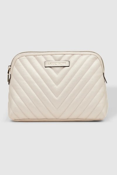 LOUENHIDE_POSITANO COSMETIC CASE PEARL WHITE _ POSITANO COSMETIC CASE PEARL WHITE _ Ebony Boutique NZ