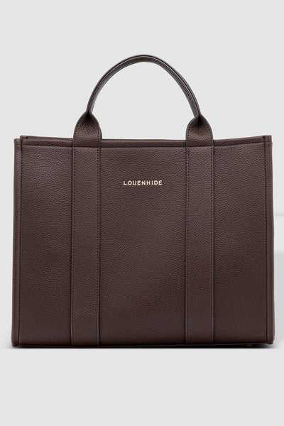 LOUENHIDE_MANHATTAN TOTE BAG CHOCOLATE _ _ Ebony Boutique NZ