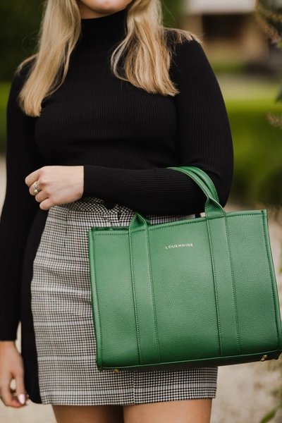 LOUENHIDE_MANHATTAN TOTE BAG GREEN _ _ Ebony Boutique NZ