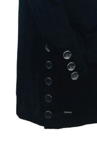 EBONY_MERINO LONG CARDIGAN WITH POCKETS & BUTTON CUFF/HEM LONG SLEEVES BLACK _ _ Ebony Boutique NZ