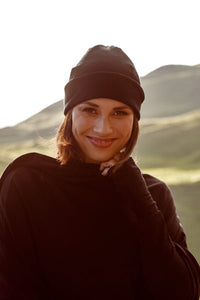 EBONY_MERINO WOOL FINGERLESS GLOVES WOMENS BLACK _ _ Ebony Boutique NZ