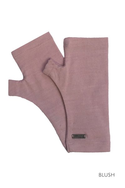 EBONY_MERINO WOOL FINGERLESS GLOVES WOMENS BLUSH _ _ Ebony Boutique NZ