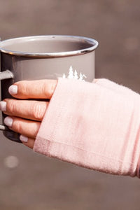 EBONY_MERINO WOOL FINGERLESS GLOVES WOMENS BLUSH _ _ Ebony Boutique NZ