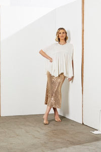 FATE + BECKER_NIGHTLIFE SEQUINNED MIDI SKIRT _ _ Ebony Boutique NZ