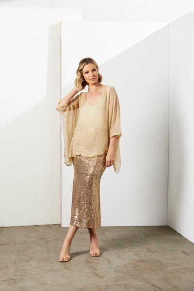 FATE + BECKER_NIGHTLIFE SEQUINNED MIDI SKIRT _ _ Ebony Boutique NZ