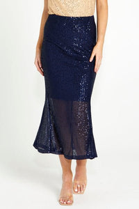 FATE + BECKER_NIGHTLIFE SEQUINNED MIDI SKIRT _ _ Ebony Boutique NZ