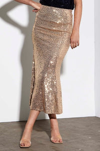 FATE + BECKER_NIGHTLIFE SEQUINNED MIDI SKIRT _ _ Ebony Boutique NZ