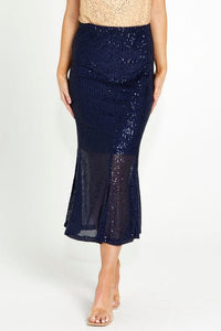 FATE + BECKER_NIGHTLIFE SEQUINNED MIDI SKIRT _ _ Ebony Boutique NZ