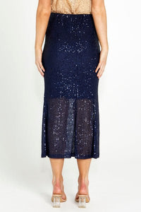 FATE + BECKER_NIGHTLIFE SEQUINNED MIDI SKIRT _ _ Ebony Boutique NZ