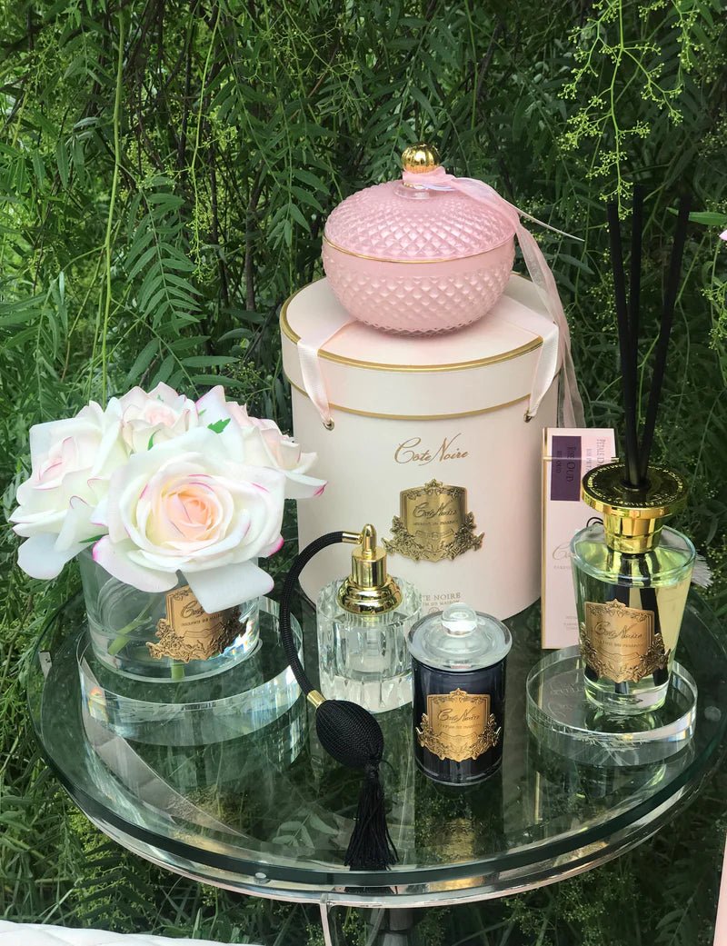 COTE NOIRE_PERFUMED NATURAL TOUCH FIVE ROSES BLUSH CLEAR GLASS _ _ Ebony Boutique NZ
