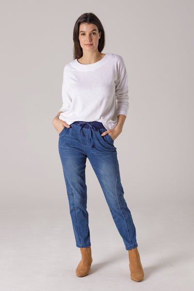 YARRA TRAIL_PULL ON DENIM JEAN _ _ Ebony Boutique NZ