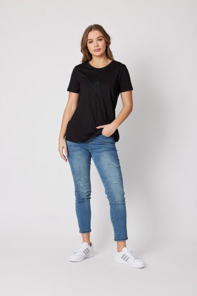 THREADZ_PULL ON RIPPED JEAN _ _ Ebony Boutique NZ