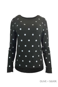 EBONY_REVERSIBLE SPOT/PLAIN MERINO JUMPER _ _ Ebony Boutique NZ
