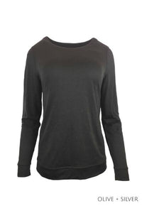 EBONY_REVERSIBLE SPOT/PLAIN MERINO JUMPER _ _ Ebony Boutique NZ