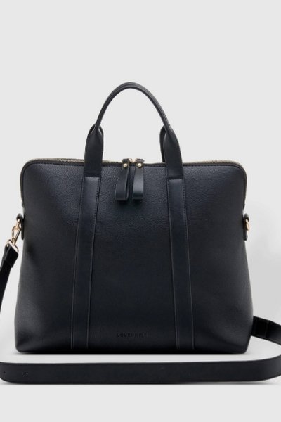 LOUENHIDE_RHODES BLACK GOLD HARDWARE LAPTOP BAG _ _ Ebony Boutique NZ