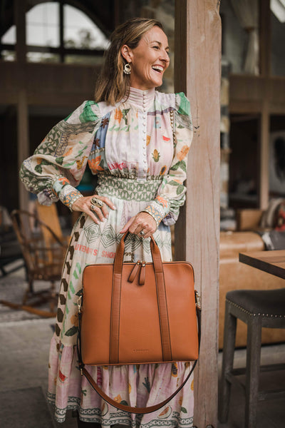 LOUENHIDE_RHODES LAPTOP BAG TAN _ _ Ebony Boutique NZ