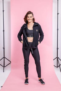ROSE ROAD_ROSE ROAD FULL LENGTH LEGGINGS BLACK W LOGO _ _ Ebony Boutique NZ