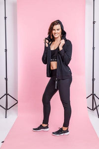 ROSE ROAD_ROSE ROAD FULL LENGTH LEGGINGS BLACK W LOGO _ _ Ebony Boutique NZ