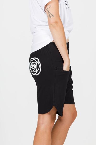 ROSE ROAD_ROSE ROAD UNWINDER SHORTS BLACK _ _ Ebony Boutique NZ