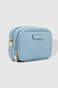 LOUENHIDE_ROSIE COSMETIC CASE RECYCLED CHAMBRAY _ _ Ebony Boutique NZ