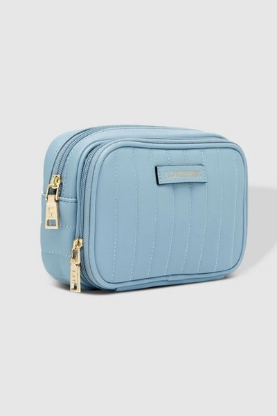 LOUENHIDE_ROSIE COSMETIC CASE RECYCLED CHAMBRAY _ _ Ebony Boutique NZ